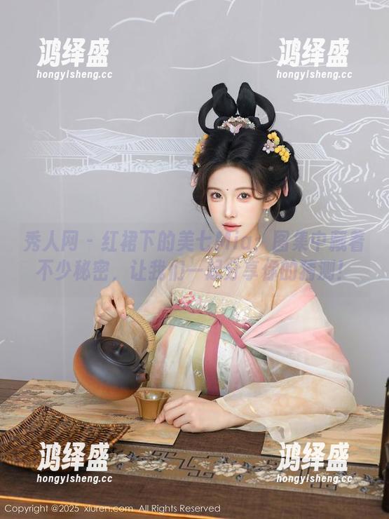 秀人网 - 红裙下的美七Mia：图集中藏着不少秘密，让我们一起分享你的猜测！